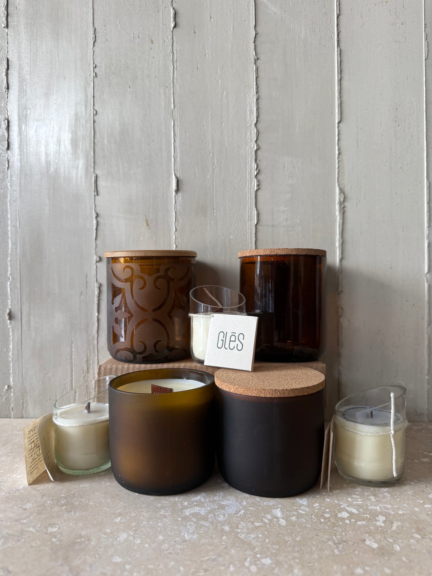 Envases para velas y tapas